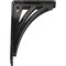 Ekena Millwork Nevio Wrought Iron Bracket, (Triple center brace), Powder Coated Black 2"W x 5 1/2"D x 8"H BKTM02X05X08TNE - alternate 4